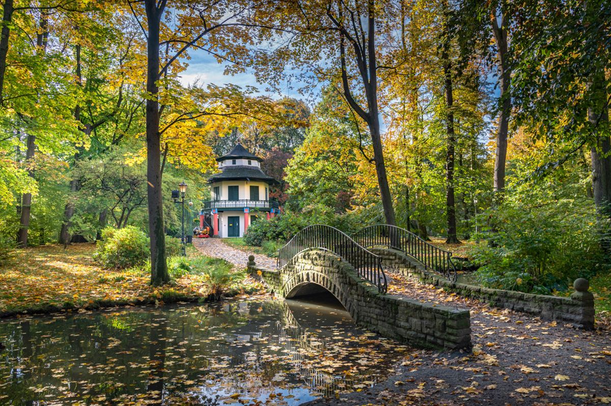 jesień w żywieckim parku