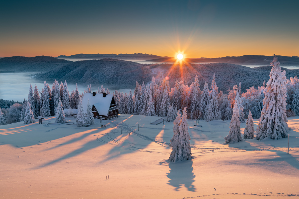 Wschód słońca na Rycerzowej