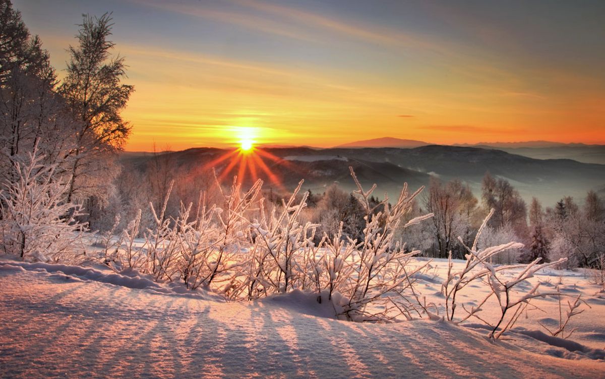 wchód słońca na chrobaczej