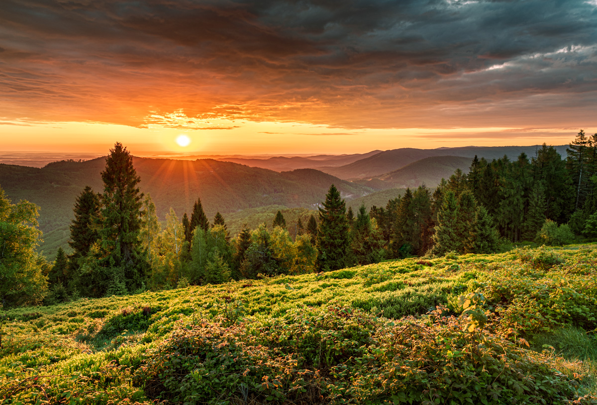 Wschód słońca na Kiczerze
