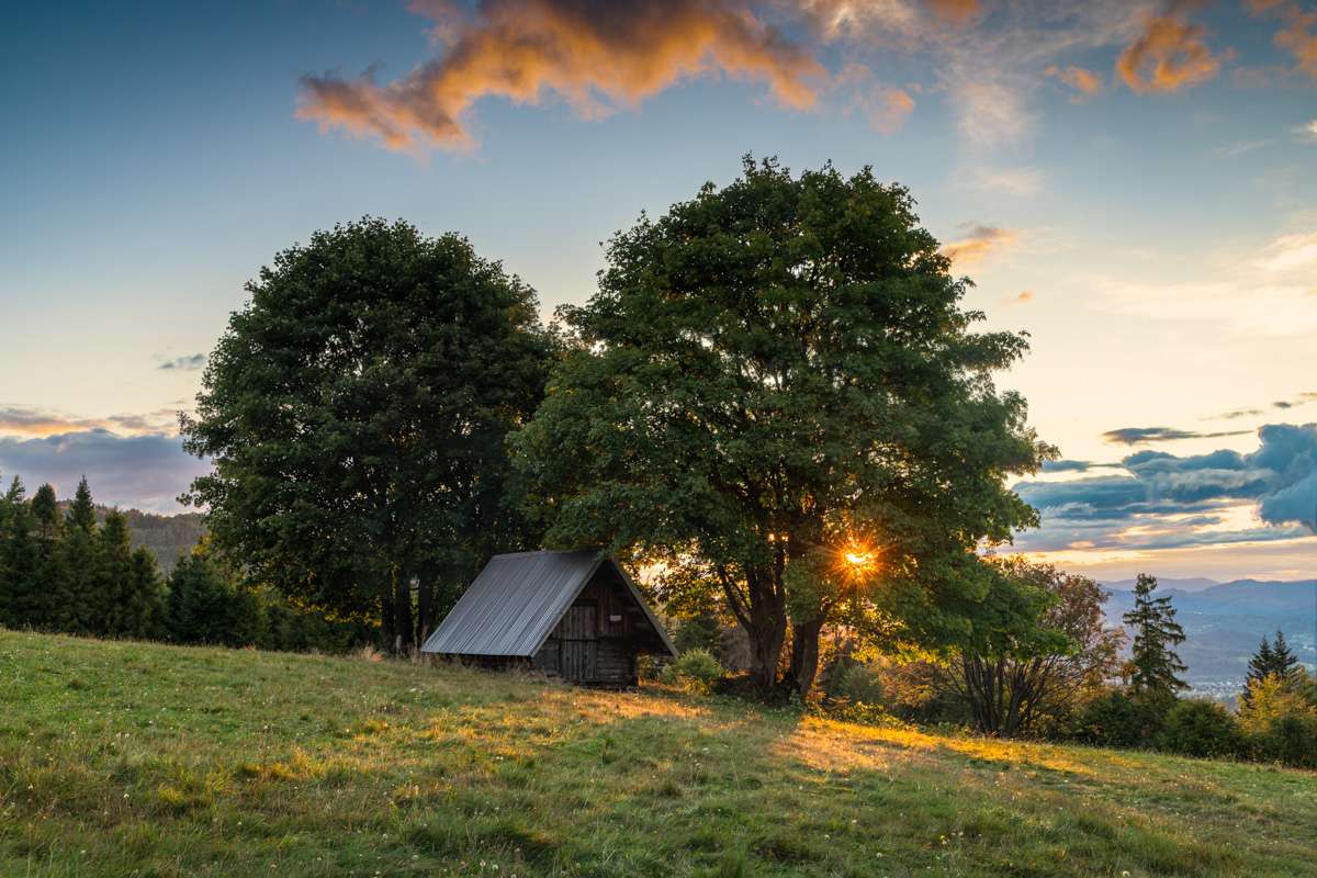 Zachód słońca na Hali Boracza